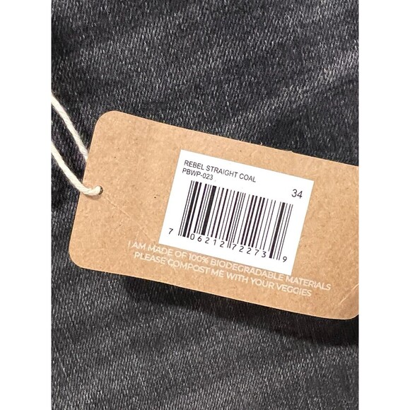 Porter Blue The Rebel Straight-Cole High Rise Straight Leg Jeans Denim Women 34 - Picture 13 of 16